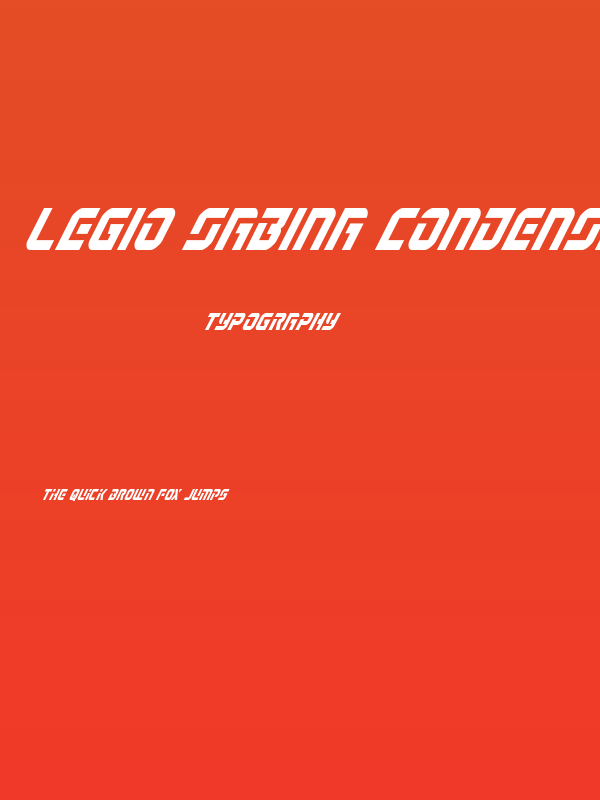 Legio Sabina Condensed Italic Poster