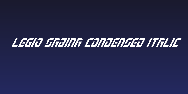 Legio Sabina Condensed Italic Social Header