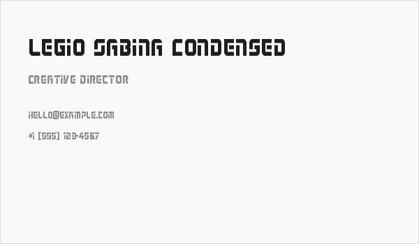 Legio Sabina Condensed Business Card