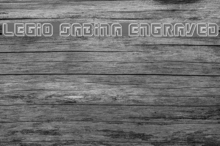 Legio Sabina Engraved Font examples