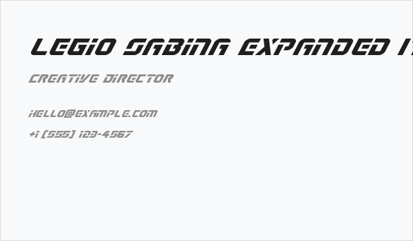 Legio Sabina Expanded Italic Business Card