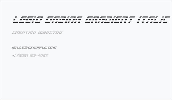 Legio Sabina Gradient Italic Business Card