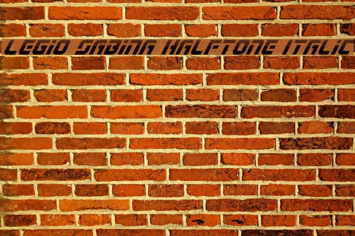 Legio Sabina Halftone Italic لخطوط تنزيل examples