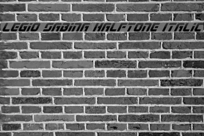 Legio Sabina Halftone Italic Font examples