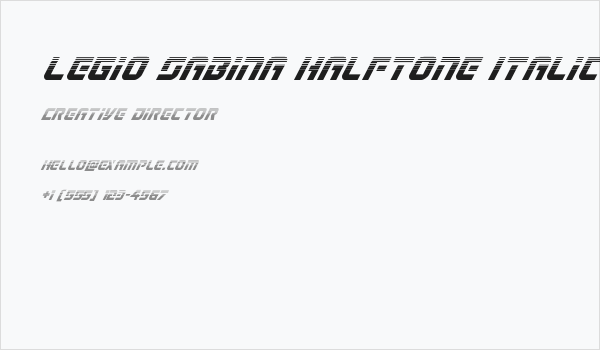 Legio Sabina Halftone Italic Business Card
