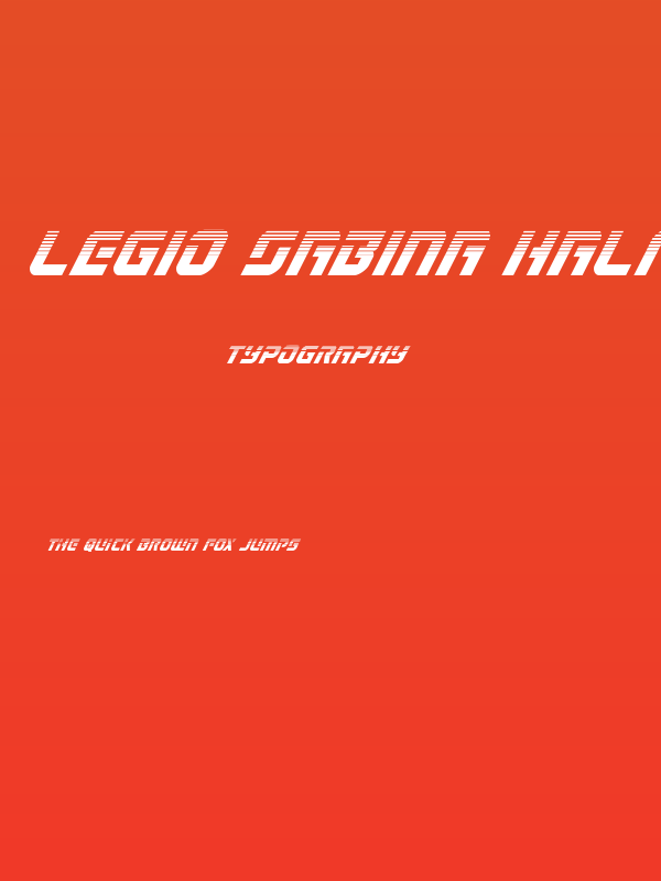 Legio Sabina Halftone Italic Poster