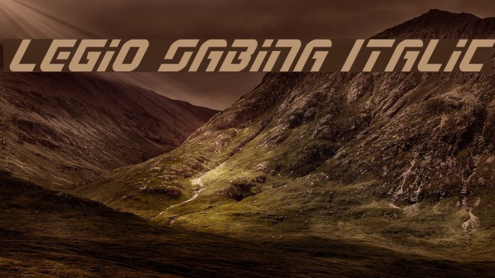 Legio Sabina Italic Font examples