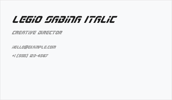 Legio Sabina Italic Business Card