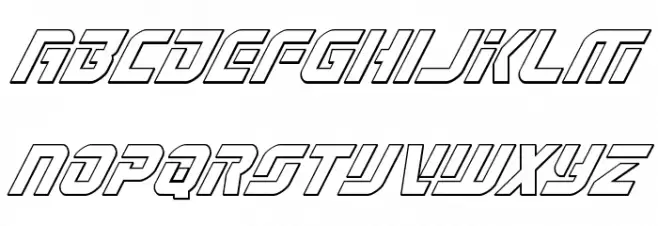 Legio Sabina Outline Italic फ़ॉन्ट अपरकेस
