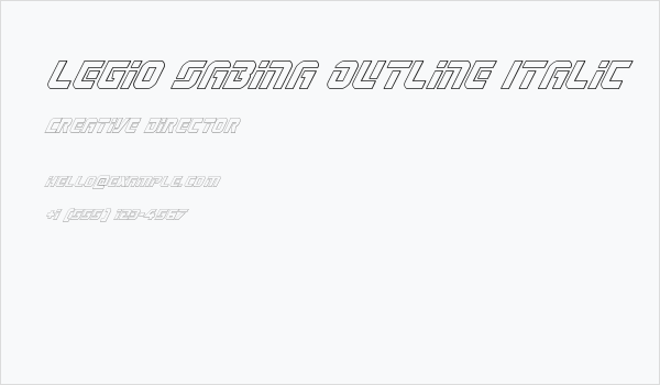 Legio Sabina Outline Italic Business Card