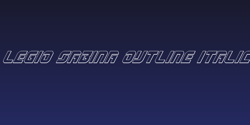 Legio Sabina Outline Italic Social Header