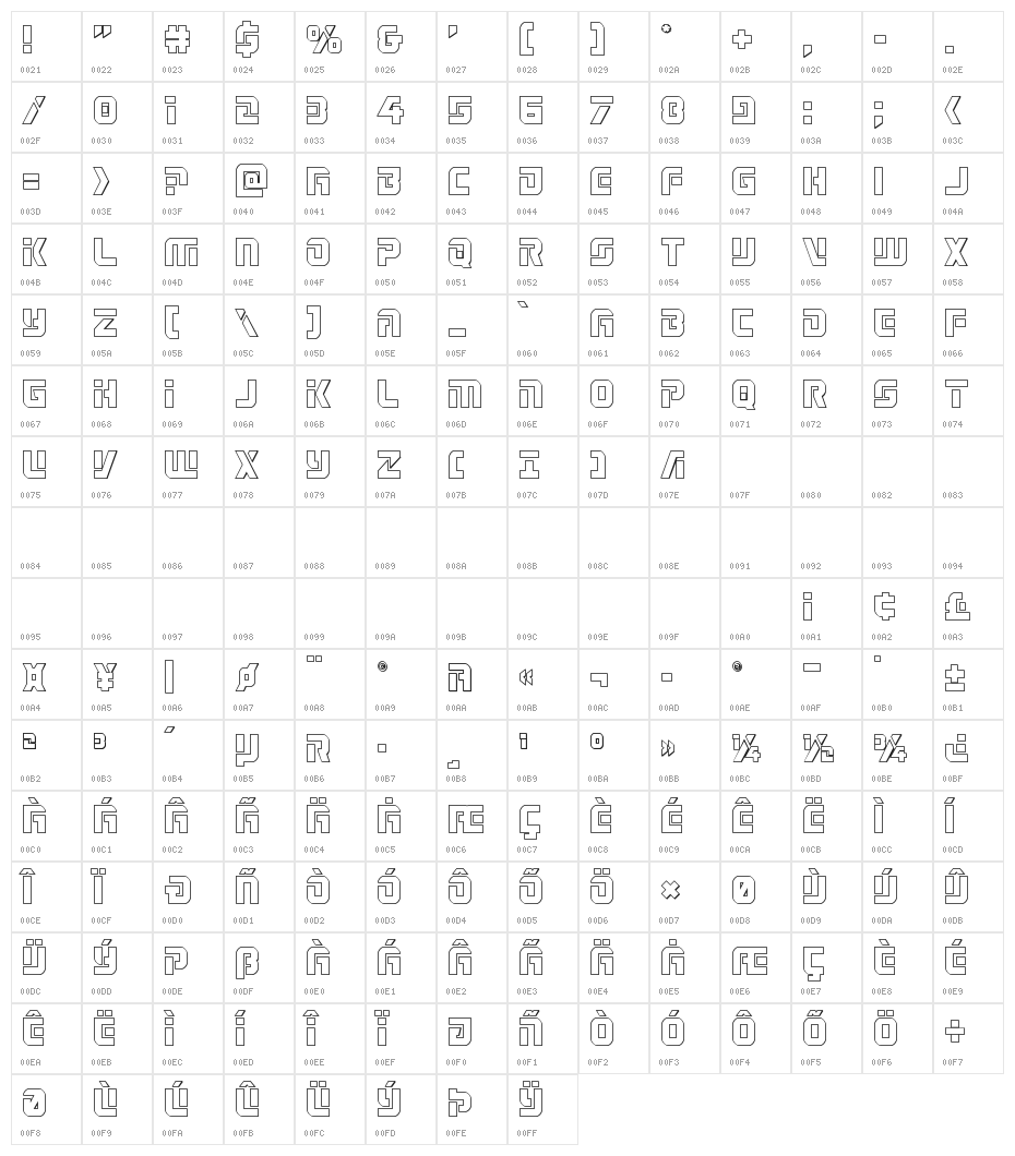 Legio Sabina Outline Character Map