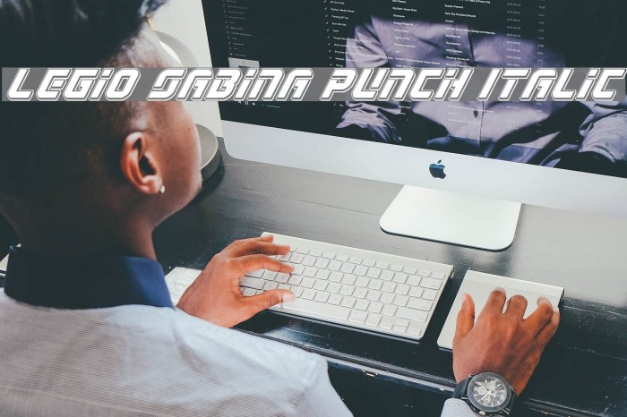 Legio Sabina Punch Italic Font examples