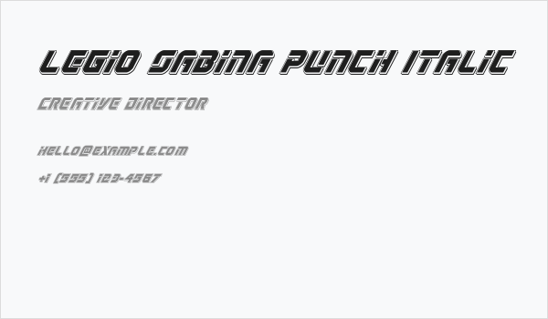 Legio Sabina Punch Italic Business Card