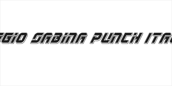 Legio Sabina Punch Italic Logo
