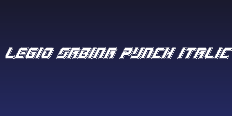 Legio Sabina Punch Italic Social Header
