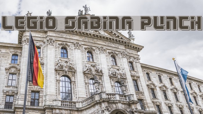 Legio Sabina Punch Font examples