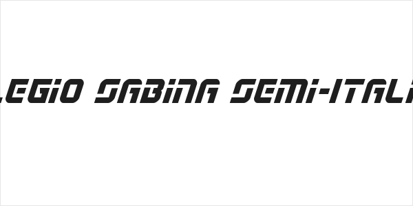 Legio Sabina Semi-Italic Logo