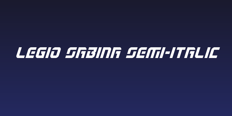 Legio Sabina Semi-Italic Social Header