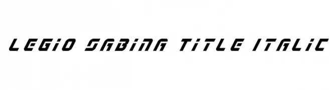 Legio Sabina Title Italic  تنزيل الخطوط