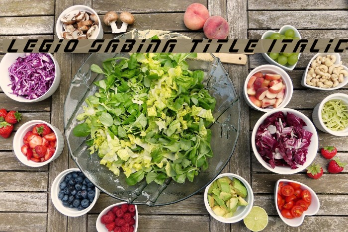 Legio Sabina Title Italic Font examples