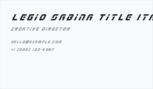 Legio Sabina Title Italic Business Card