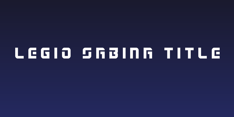Legio Sabina Title Social Header