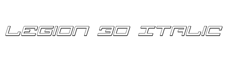 Legion 3D Italic  font caratteri gratis