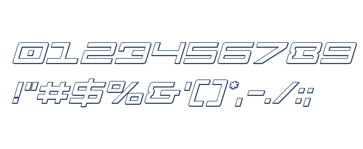 Legion 3D Italic Other Characters