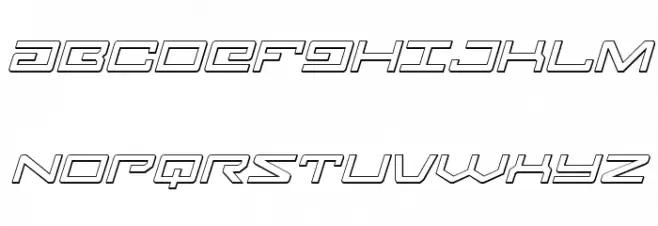 Legion 3D Italic Schriftart Groß