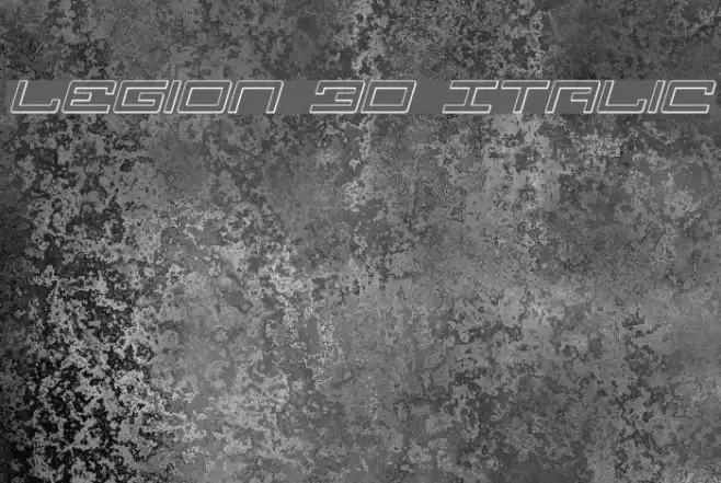 Legion 3D Italic Font examples