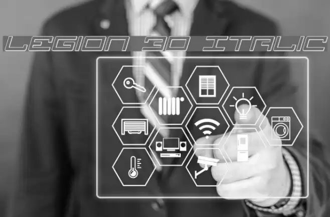 Legion 3D Italic Font examples