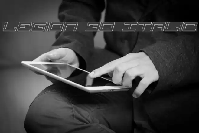 Legion 3D Italic Font examples