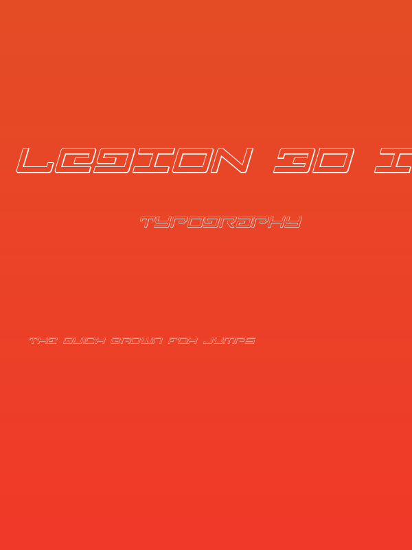 Legion 3D Italic Poster