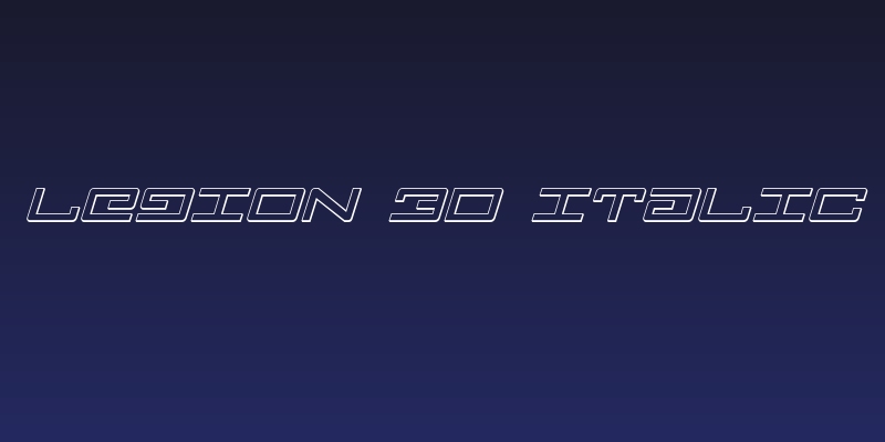 Legion 3D Italic Social Header