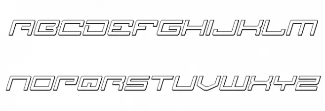 Legion 3D Italic फ़ॉन्ट लोअरकेस