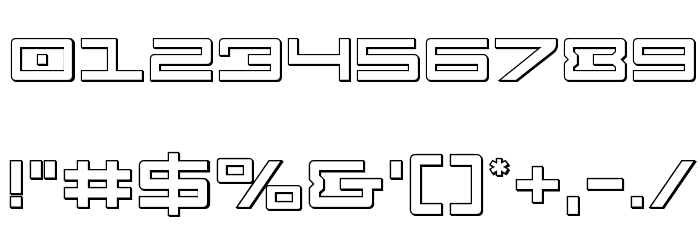 Legion 3D Font OTHER CHARS
