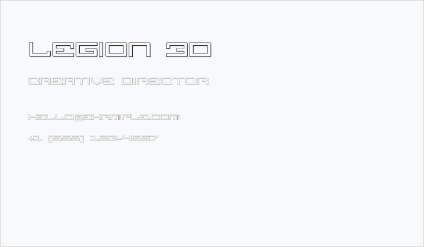 Legion 3D Business Card