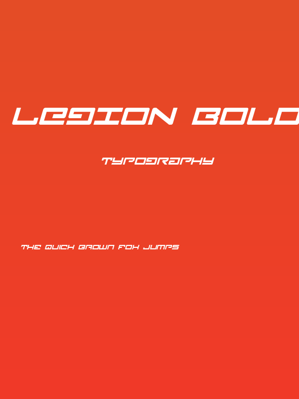 Legion Bold Italic Poster