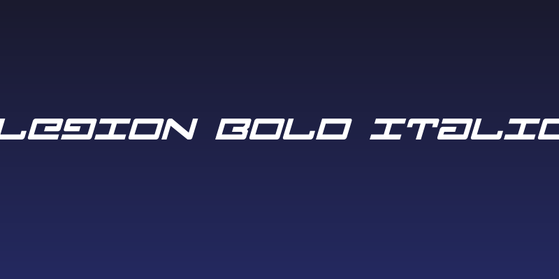 Legion Bold Italic Social Header