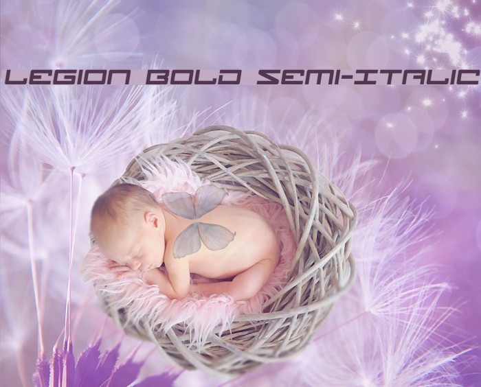 Legion Bold Semi-Italic Font examples