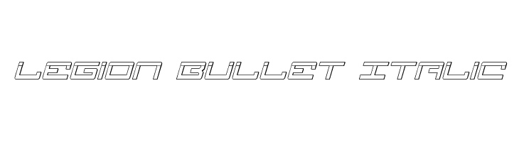 Legion Bullet Italic  नि: शुल्क फ़ॉन्ट्स डाउनलोड