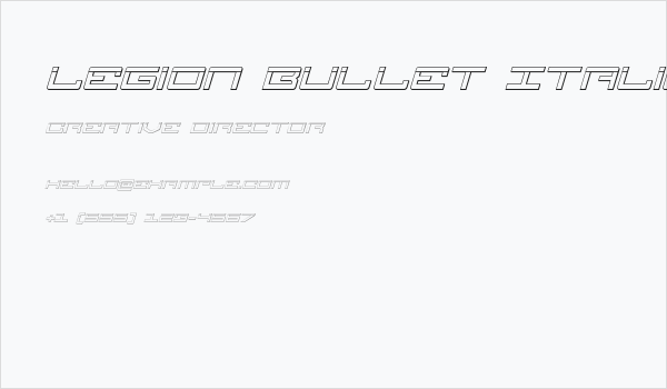 Legion Bullet Italic Business Card