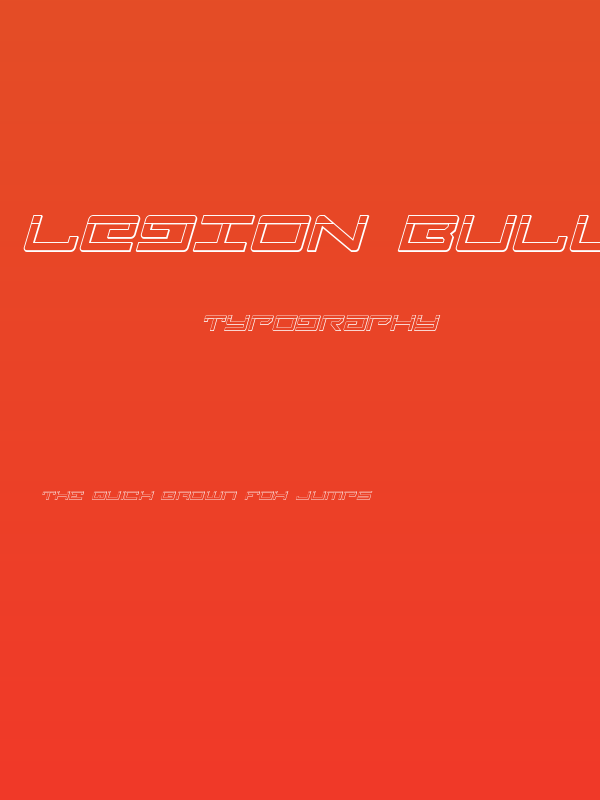Legion Bullet Italic Poster