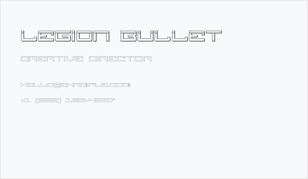 Legion Bullet Business Card