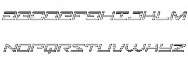 Legion Chrome Italic 字体 大写