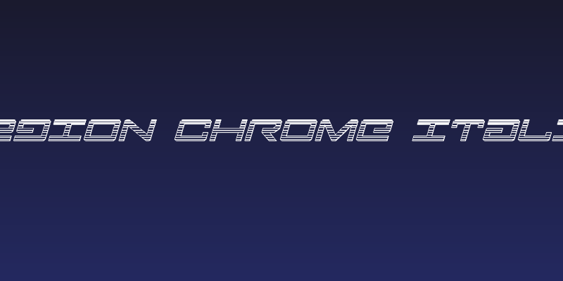 Legion Chrome Italic Social Header