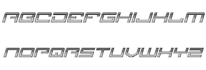 Legion Chrome Italic Font LOWERCASE