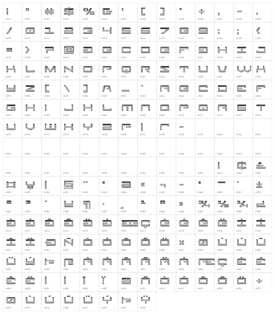 Legion Chrome Character Map