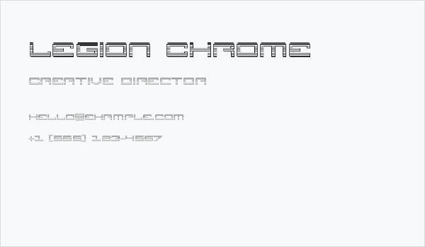 Legion Chrome Business Card